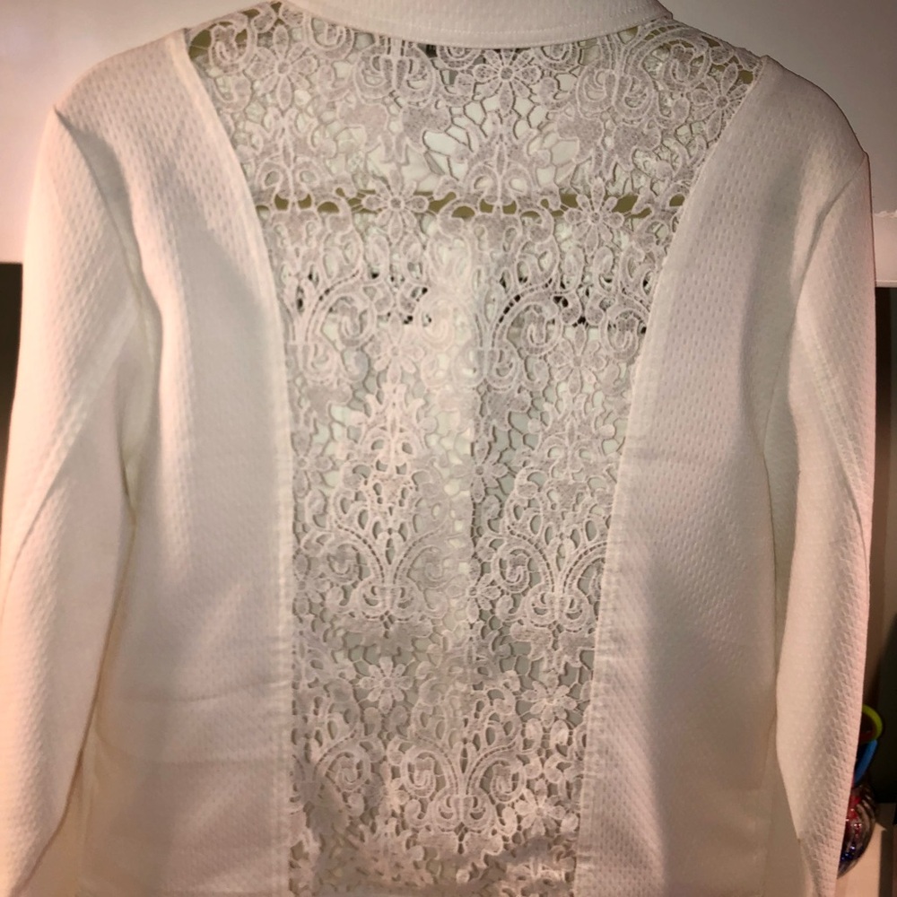 Erin London Women's Cream Lace Jacket - Picture 2 of 4
